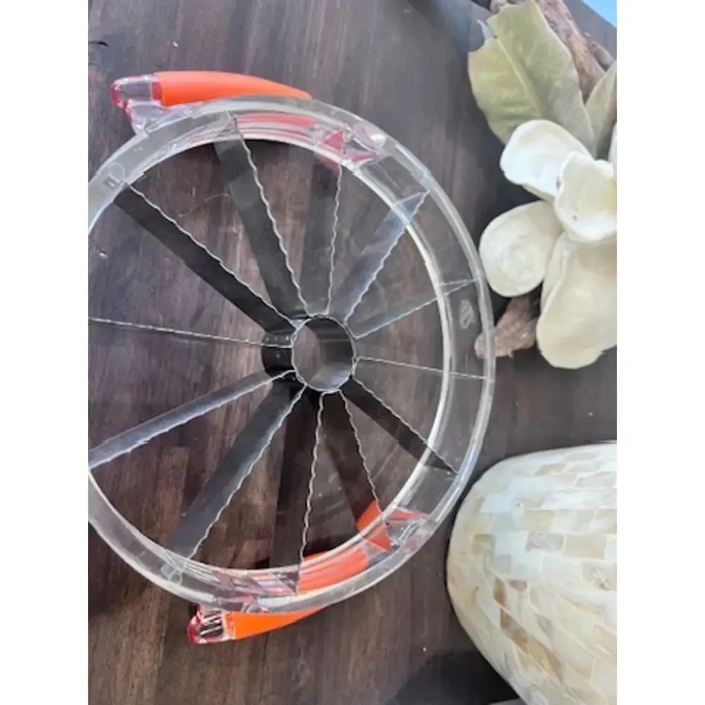 Modern Home Watermelon Melon Slicer Cutter‎ Corer 12-Slice Dual Handles